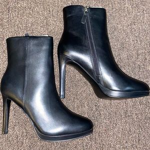 Black Leather Booties